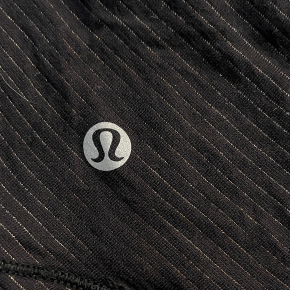 Lululemon Athletica Black Strappy Tank Top with Built in Bra with Removable Pads - Picture 2 of 5